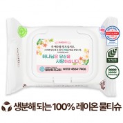 전도용 에코닉 생분해  화이트 캡형 물티슈 60g (20매)